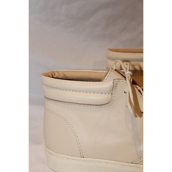 NISOLO MEN'S EVERYDAY HIGH TOP LEATHER BONE SNEAKERS SZ 9 NWOB $170 - Picture 6 of 9